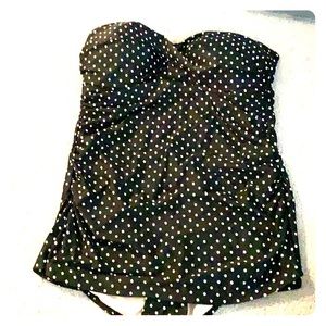 Polka dot black bathing suit